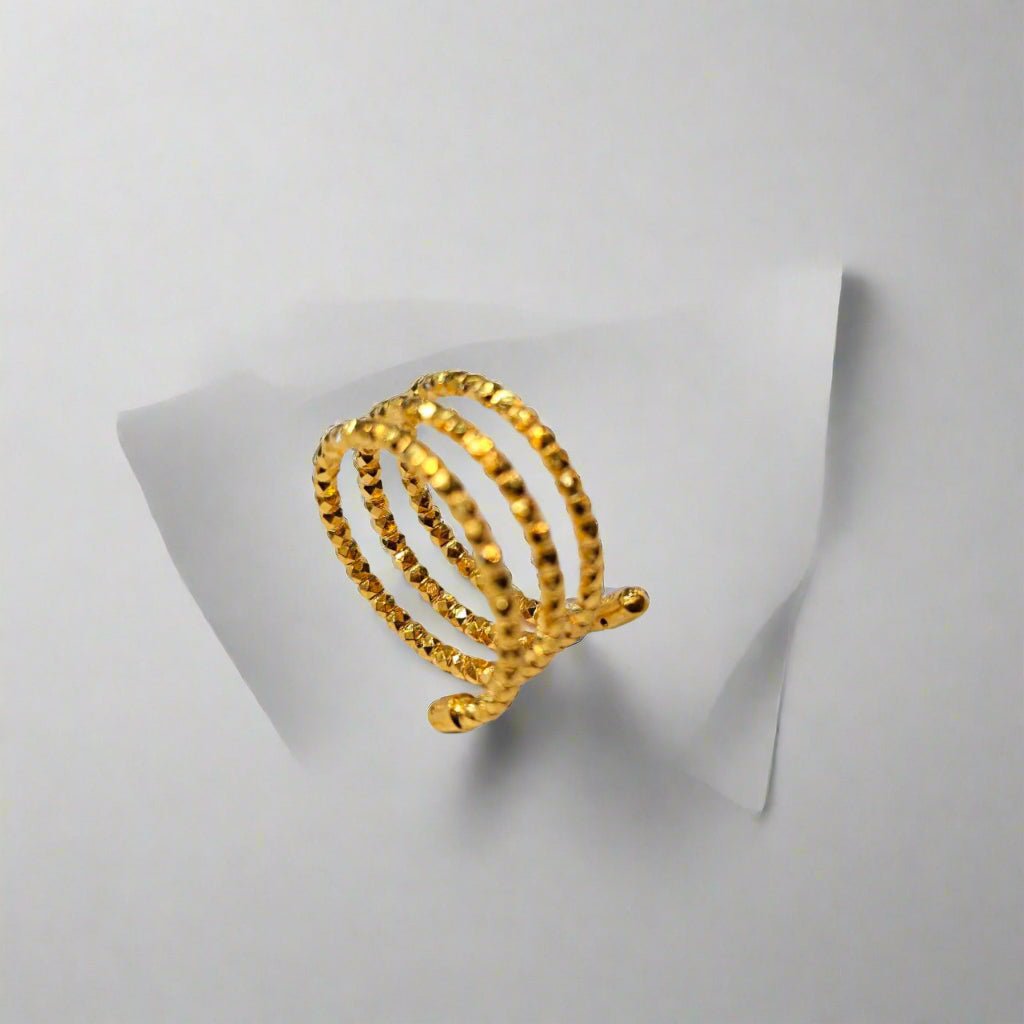 22k / 916 Gold 3 row bead Ring by Best Gold Shop - Best Gold Shop 22k gold 22k gold ring 916 gold Rings