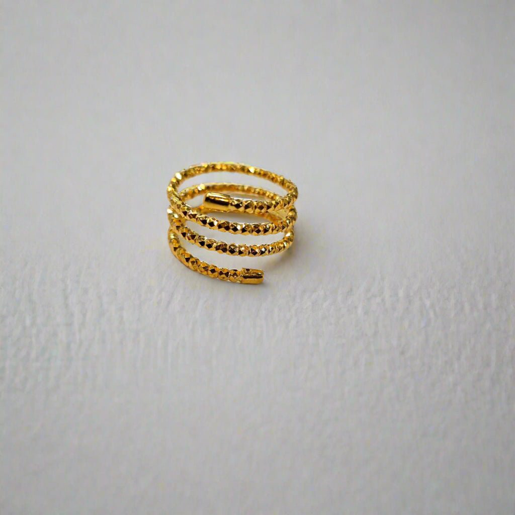 22k / 916 Gold 3 row bead Ring by Best Gold Shop - Best Gold Shop 22k gold 22k gold ring 916 gold Rings