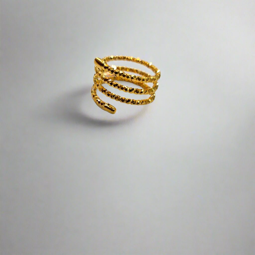 22k / 916 Gold 3 row bead Ring by Best Gold Shop - Best Gold Shop 22k gold 22k gold ring 916 gold Rings