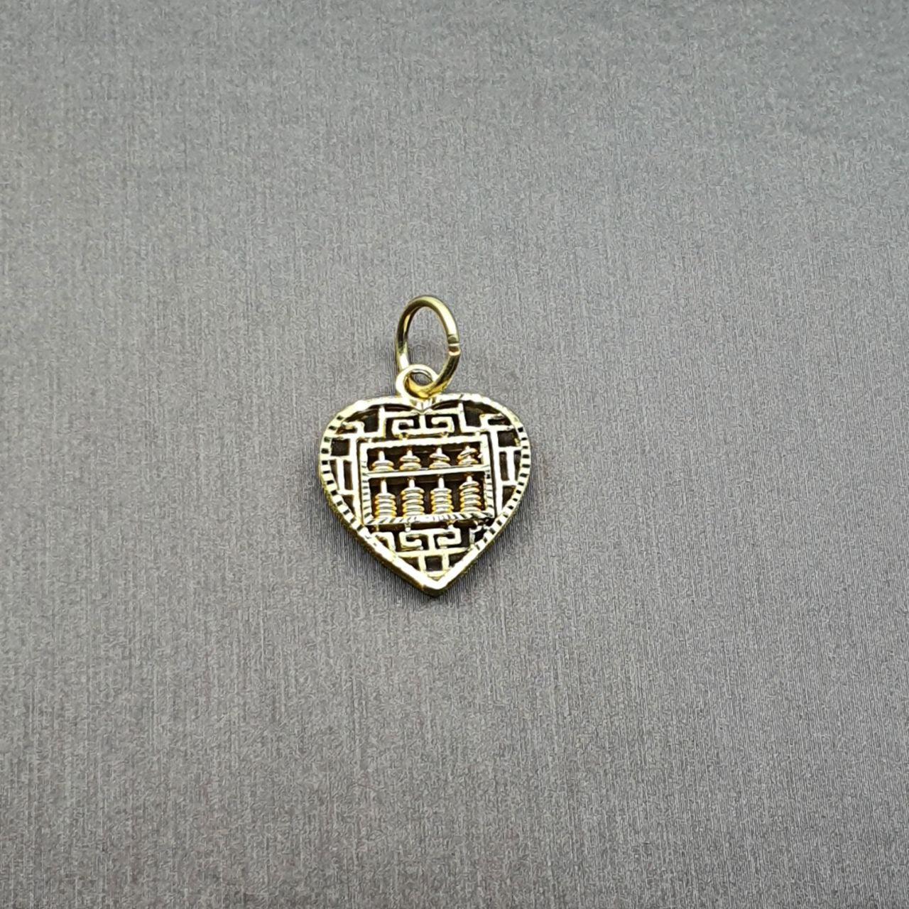 22k / 916 Gold abacus heart pendant-Charms & Pendants-Best Gold Shop