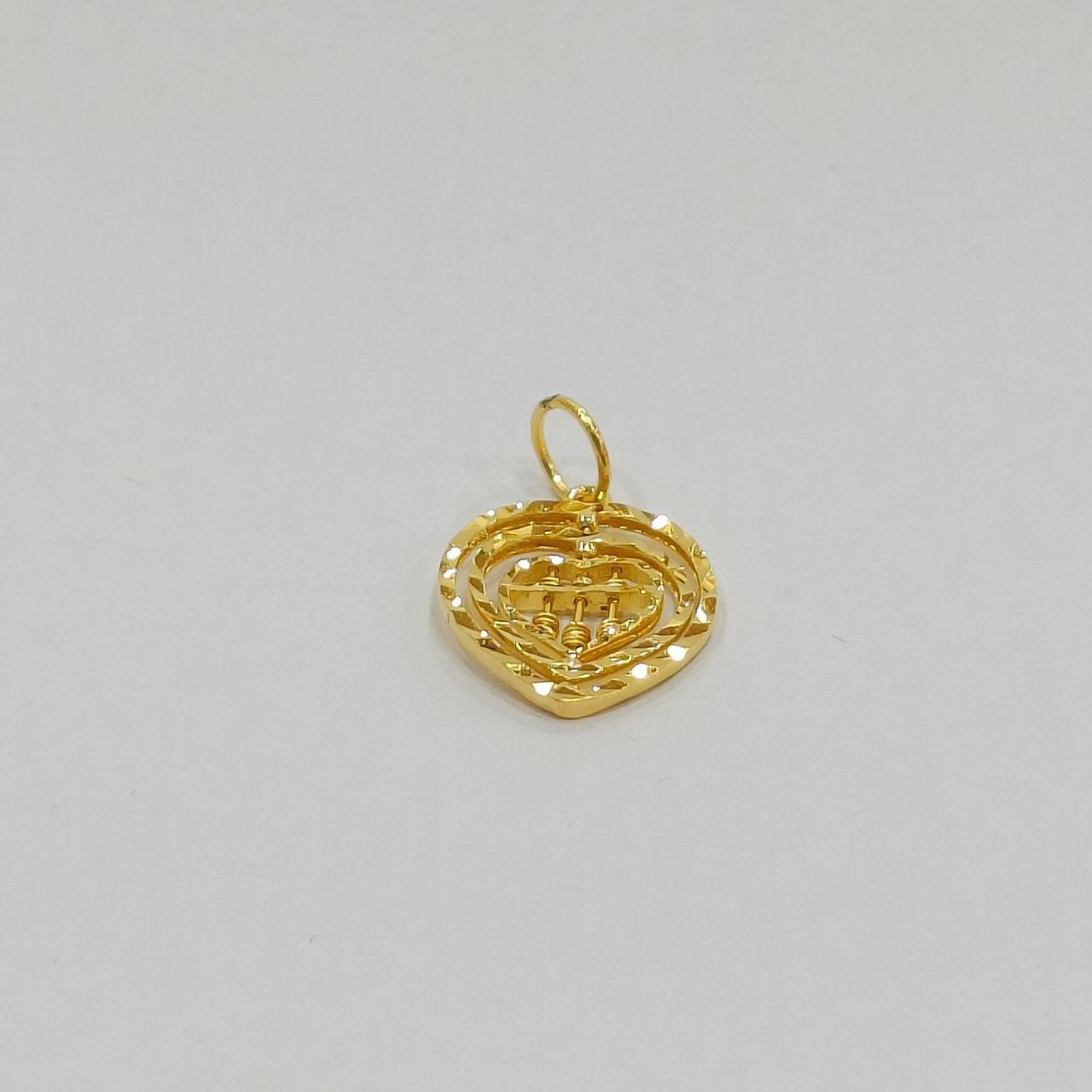 22k / 916 Gold abacus heart pendant-Charms & Pendants-Best Gold Shop