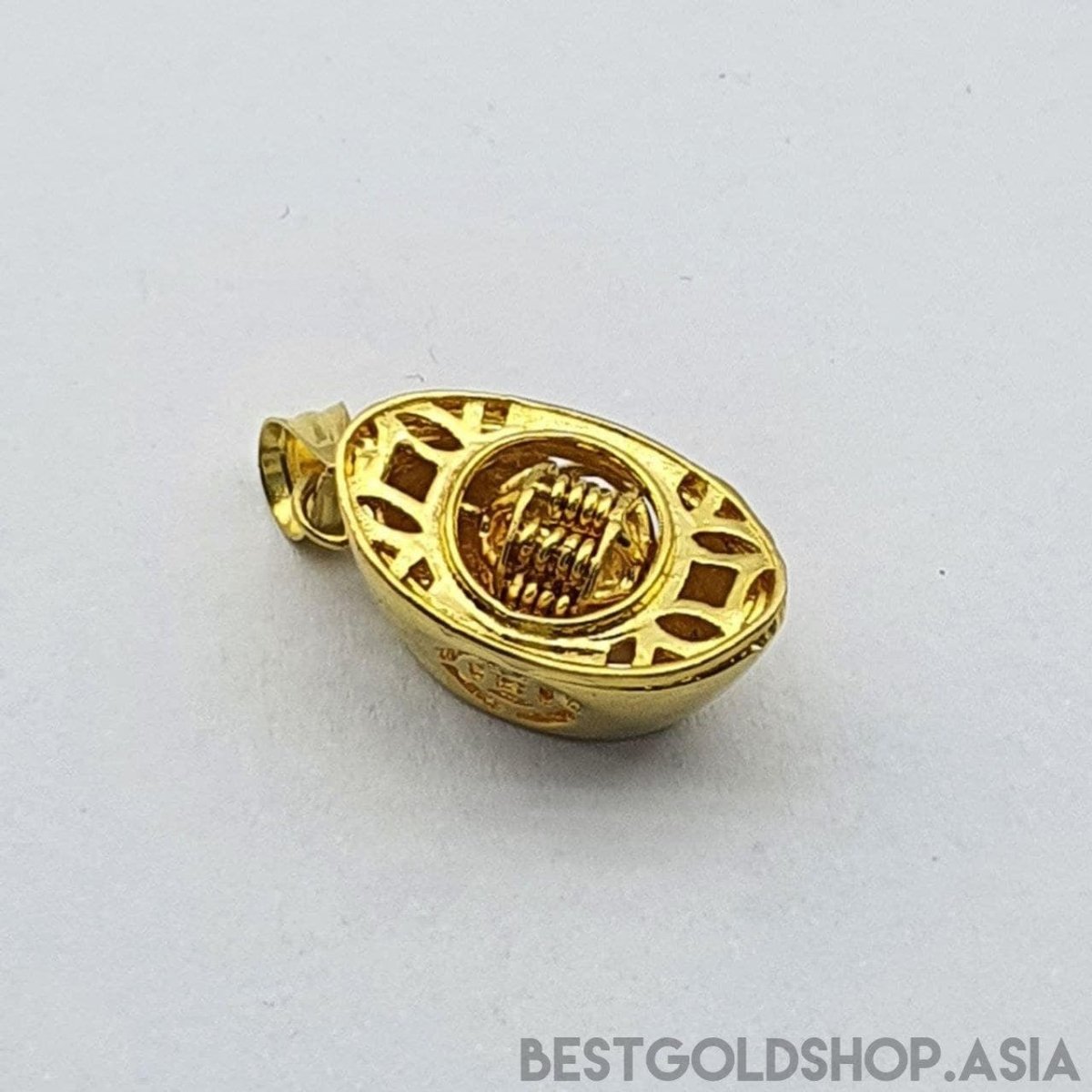 22k / 916 Gold abacus ingot / yuan bao pendant - Best Gold Shop 22k gold 22k gold pendant 916 gold 916 gold