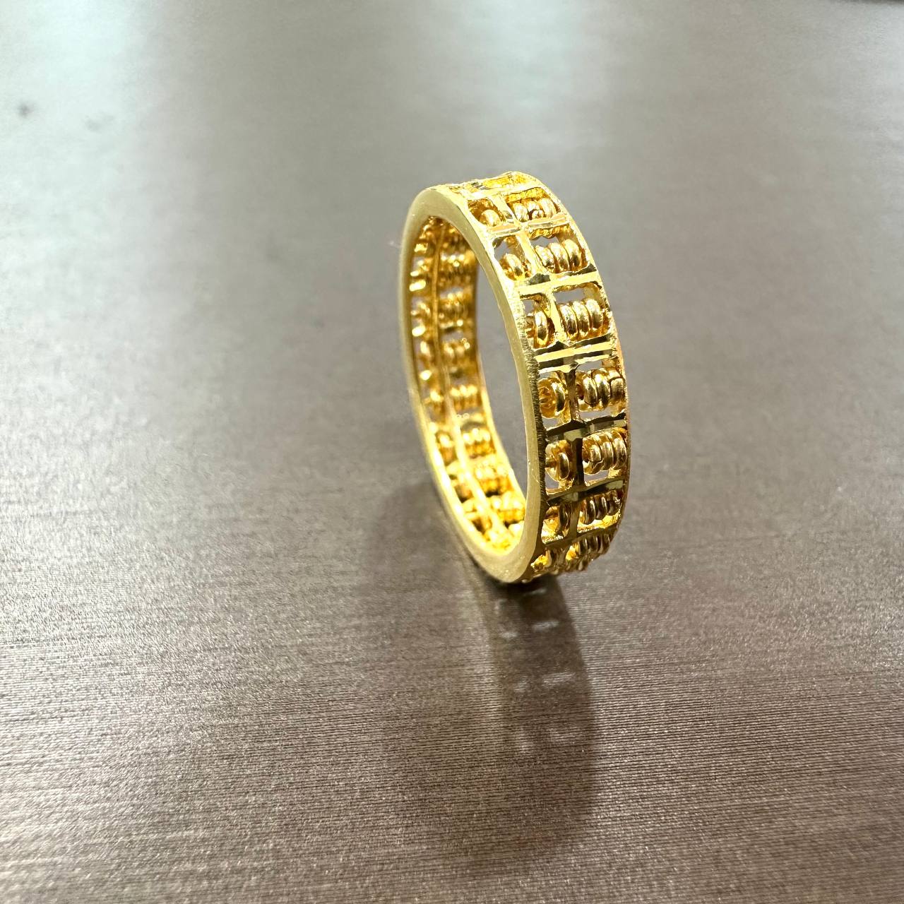 22k / 916 Gold Abacus Ring (Side Smooth Finish) V3-Rings-Best Gold Shop