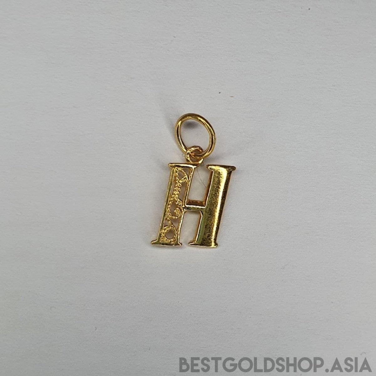 22k / 916 Gold Alphabet smooth polish pendant by Best Gold Shop - 22k gold 22k gold pendant 916 gold Charms & Pendants