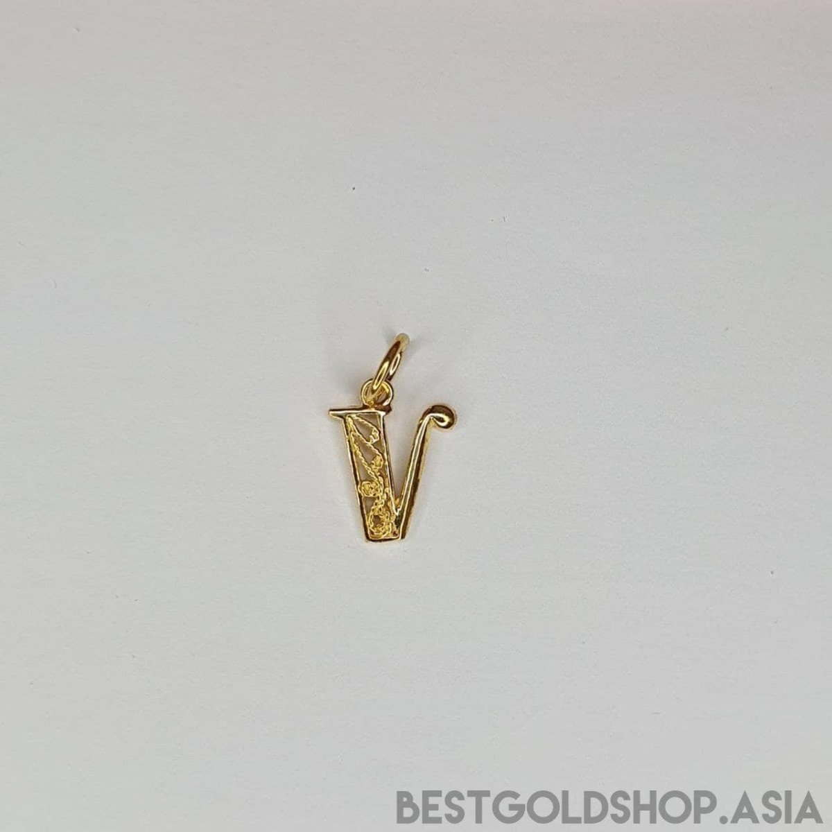 22k / 916 Gold Alphabet smooth polish pendant by Best Gold Shop - 22k gold 22k gold pendant 916 gold Charms & Pendants