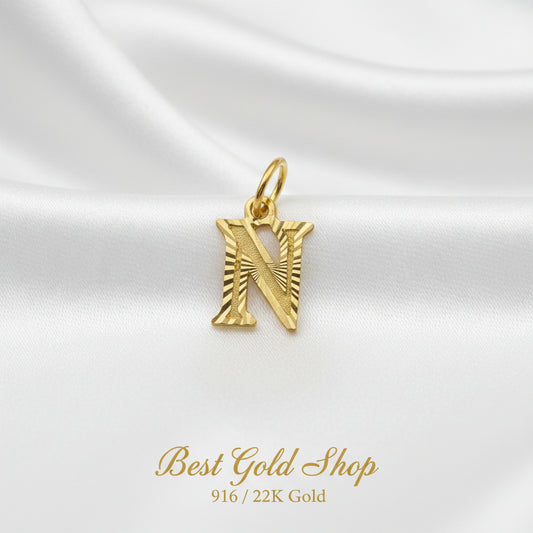 916 Gold Alphabet pendant V2 by Best Gold ShopCharms & PendantsBest Gold Shop