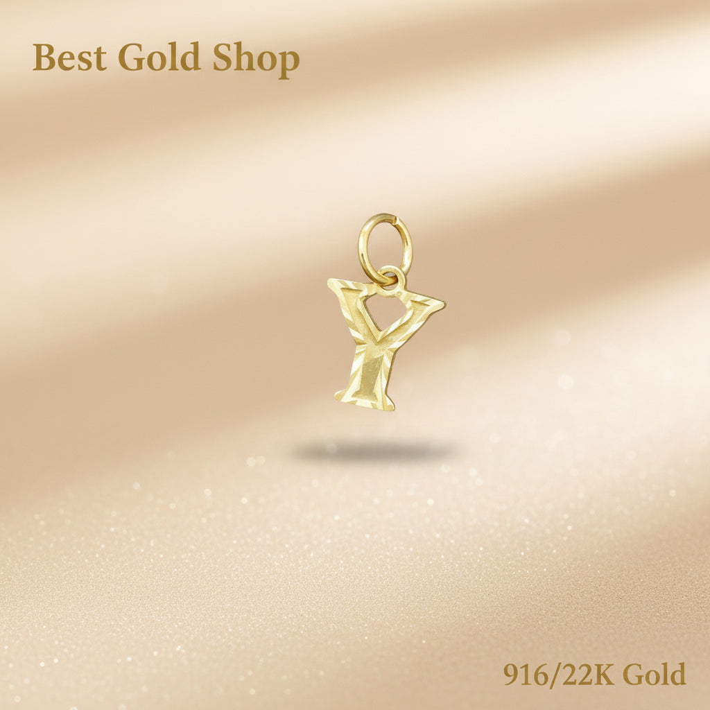 916 Gold Alphabet Pendant V3 by Best Gold ShopCharms & PendantsBest Gold Shop