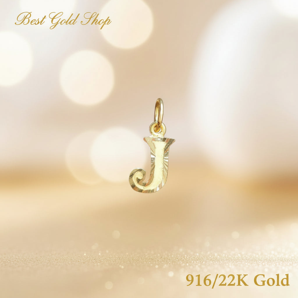 916 Gold Alphabet Pendant V3 by Best Gold ShopCharms & PendantsBest Gold Shop