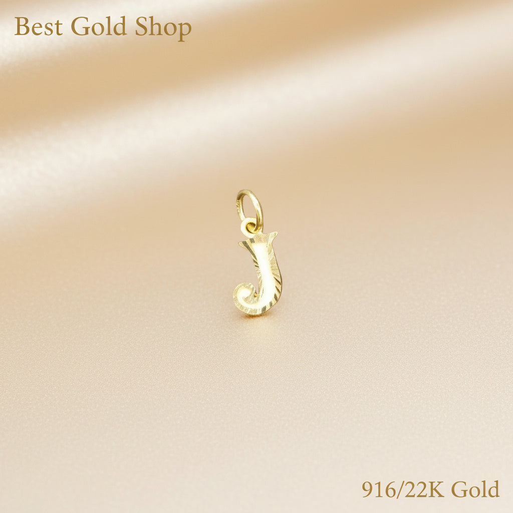 916 Gold Alphabet Pendant V3 by Best Gold ShopCharms & PendantsBest Gold Shop