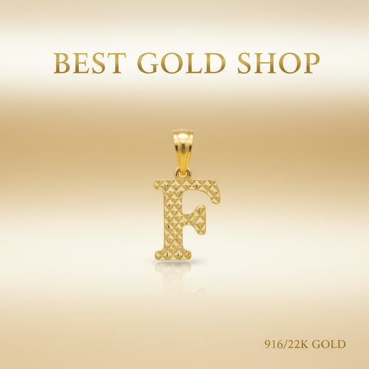 916 Gold Alphabet Pendant V4 by Best Gold ShopCharms & PendantsBest Gold Shop