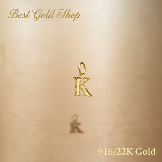 916 Gold Alphabet Pendant V8 by Best Gold ShopCharms & PendantsBest Gold Shop