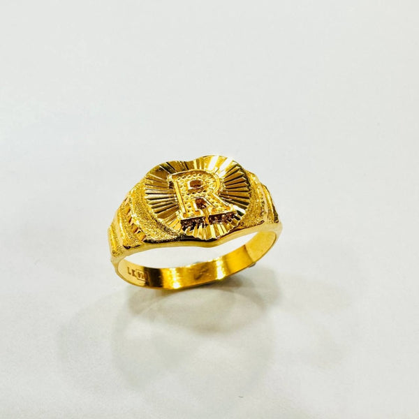 22k / 916 Gold Alphabet Ring Lightweight - Best Gold Shop 22k gold 22k gold ring 916 gold 916 gold