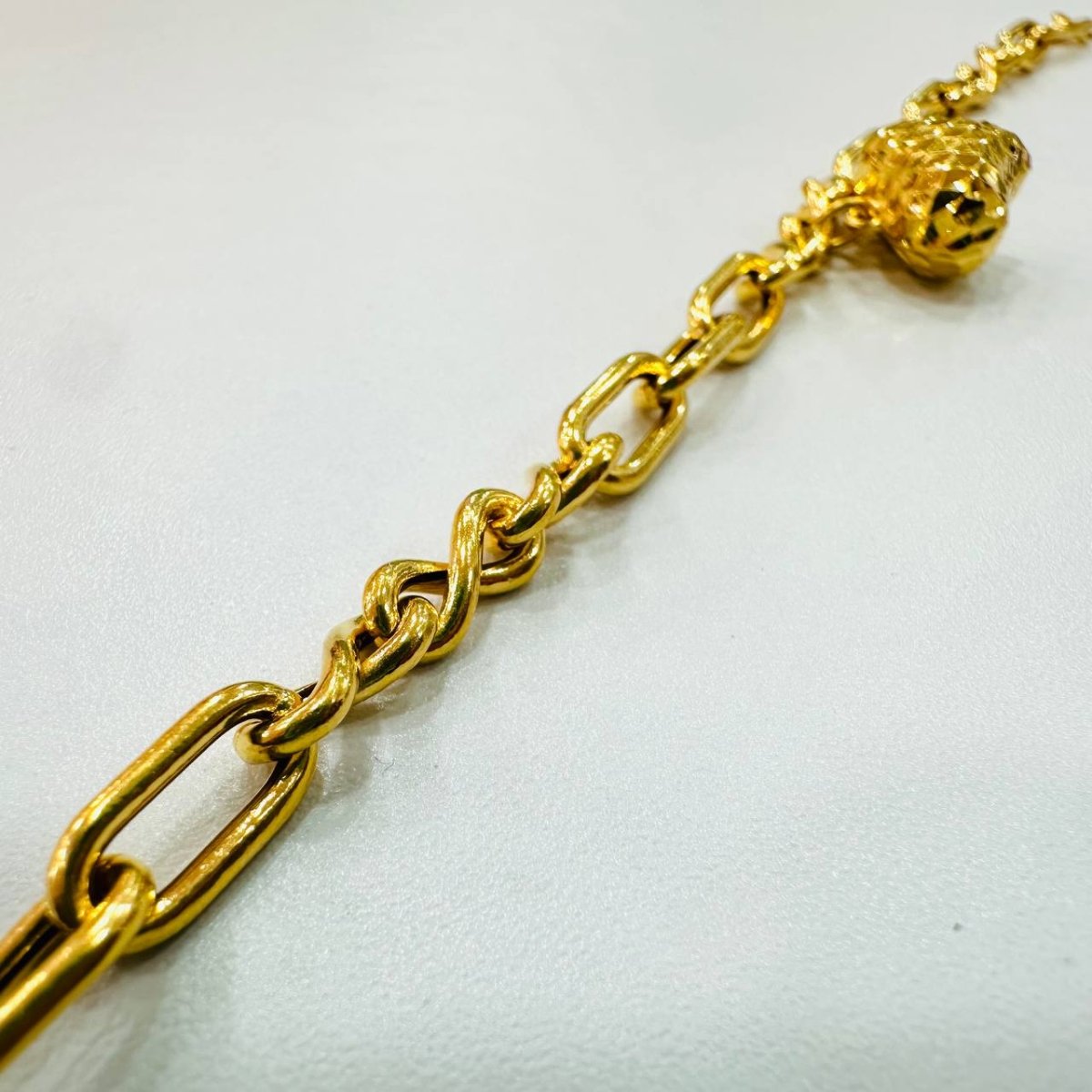 22k / 916 Gold Anchor Infinity Bracelet with Dangling Heart - Best Gold Shop 22k gold 22k gold bracelet 916 gold Bracelets