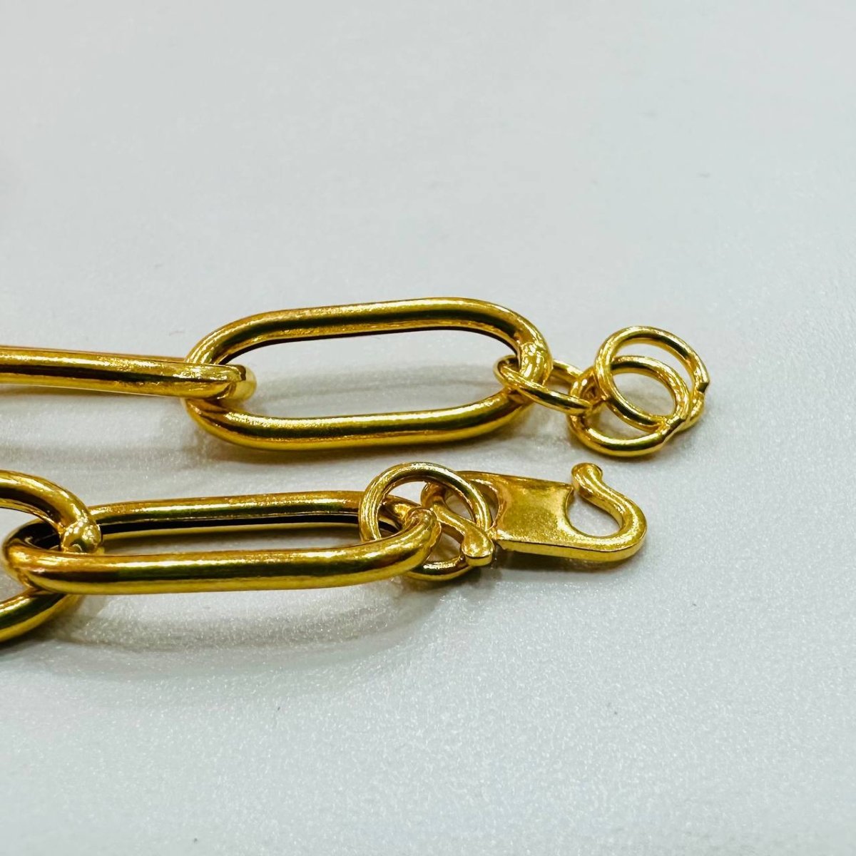 22k / 916 Gold Anchor Link with dangling Heart Bracelet V3 - 22k gold 22k gold bracelet 916 gold Bracelets