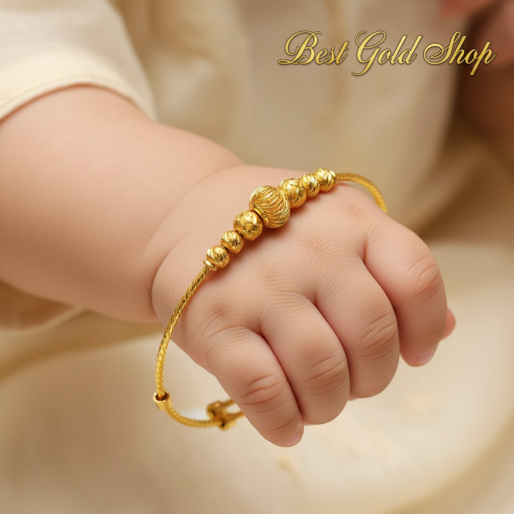 22K / 916 Gold Baby Bangle Slim Design 3 - Best Gold Shop 22k gold 22k gold baby bangle 916 baby bangle Bracelets