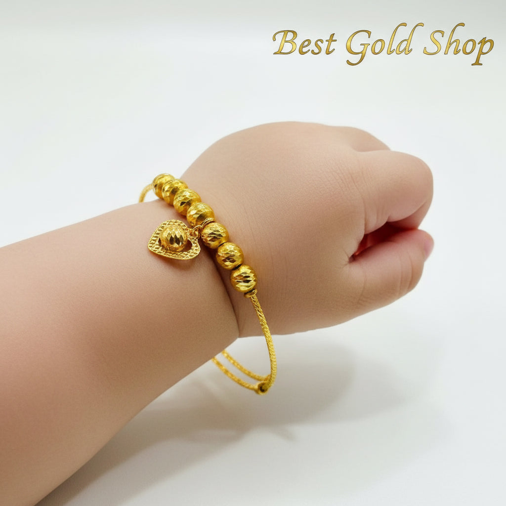 22k / 916 Gold Baby Bangle slim Design 4 - Best Gold Shop 22k gold 22k gold baby bangle 916 baby bangle Bracelets