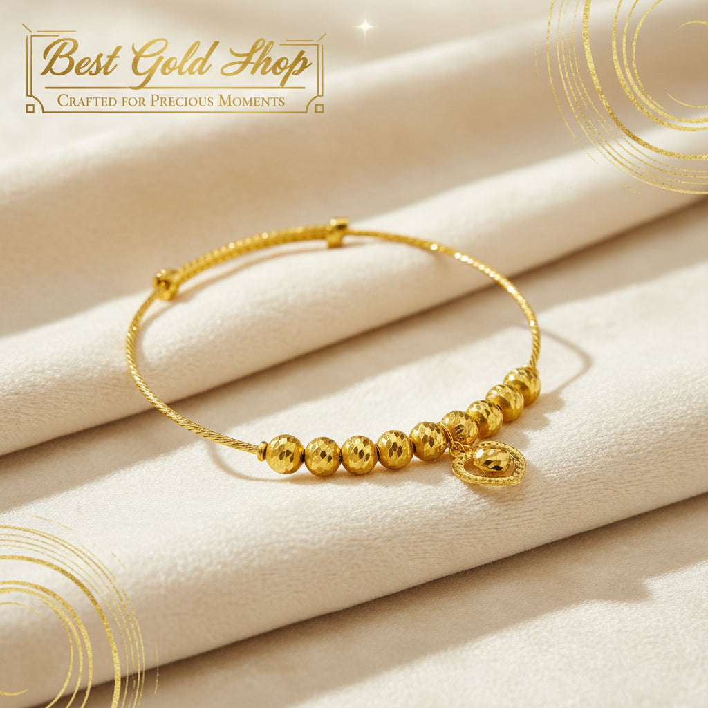 22k / 916 Gold Baby Bangle slim Design 4 - Best Gold Shop 22k gold 22k gold baby bangle 916 baby bangle Bracelets