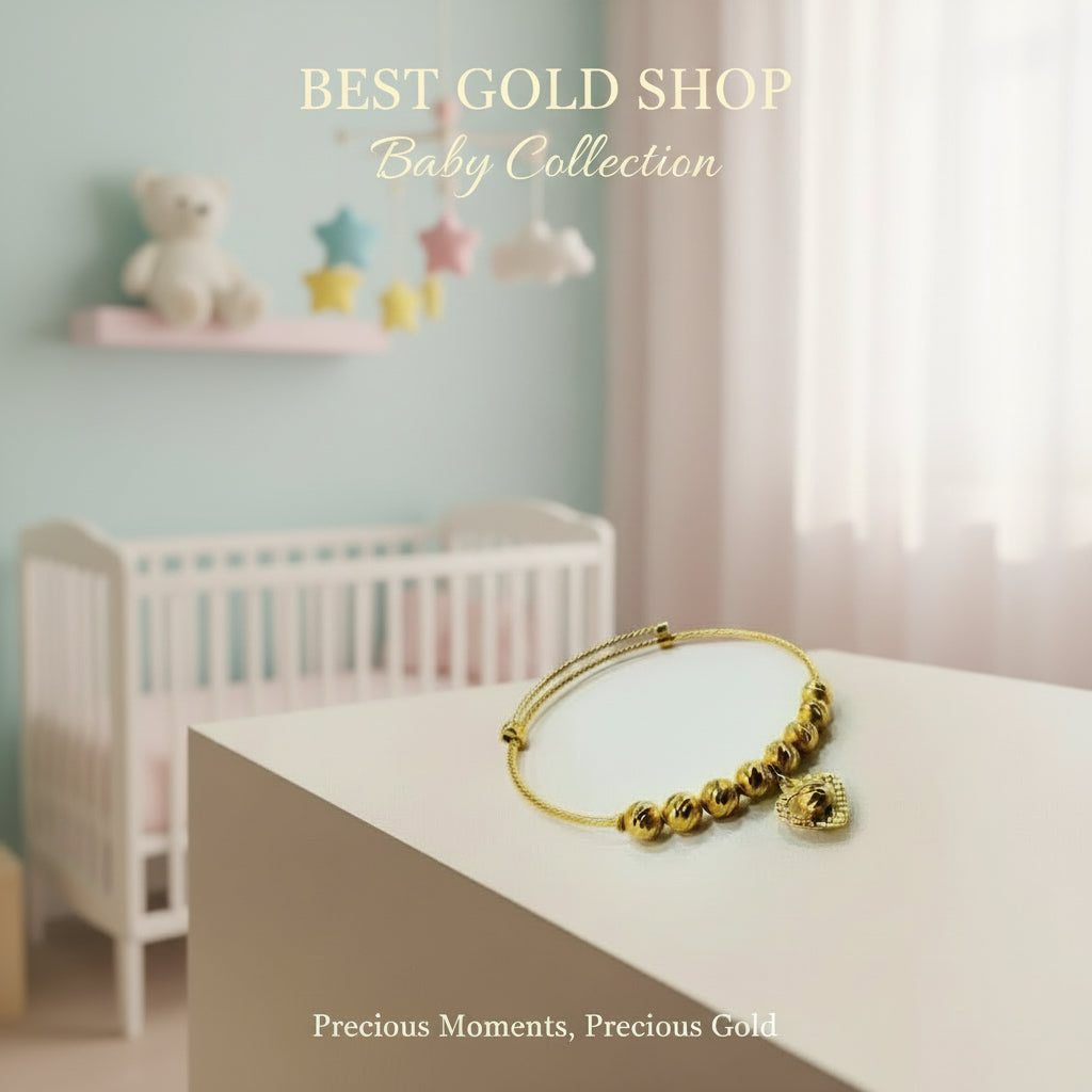 22k / 916 Gold Baby Bangle slim Design 4 - Best Gold Shop 22k gold 22k gold baby bangle 916 baby bangle Bracelets