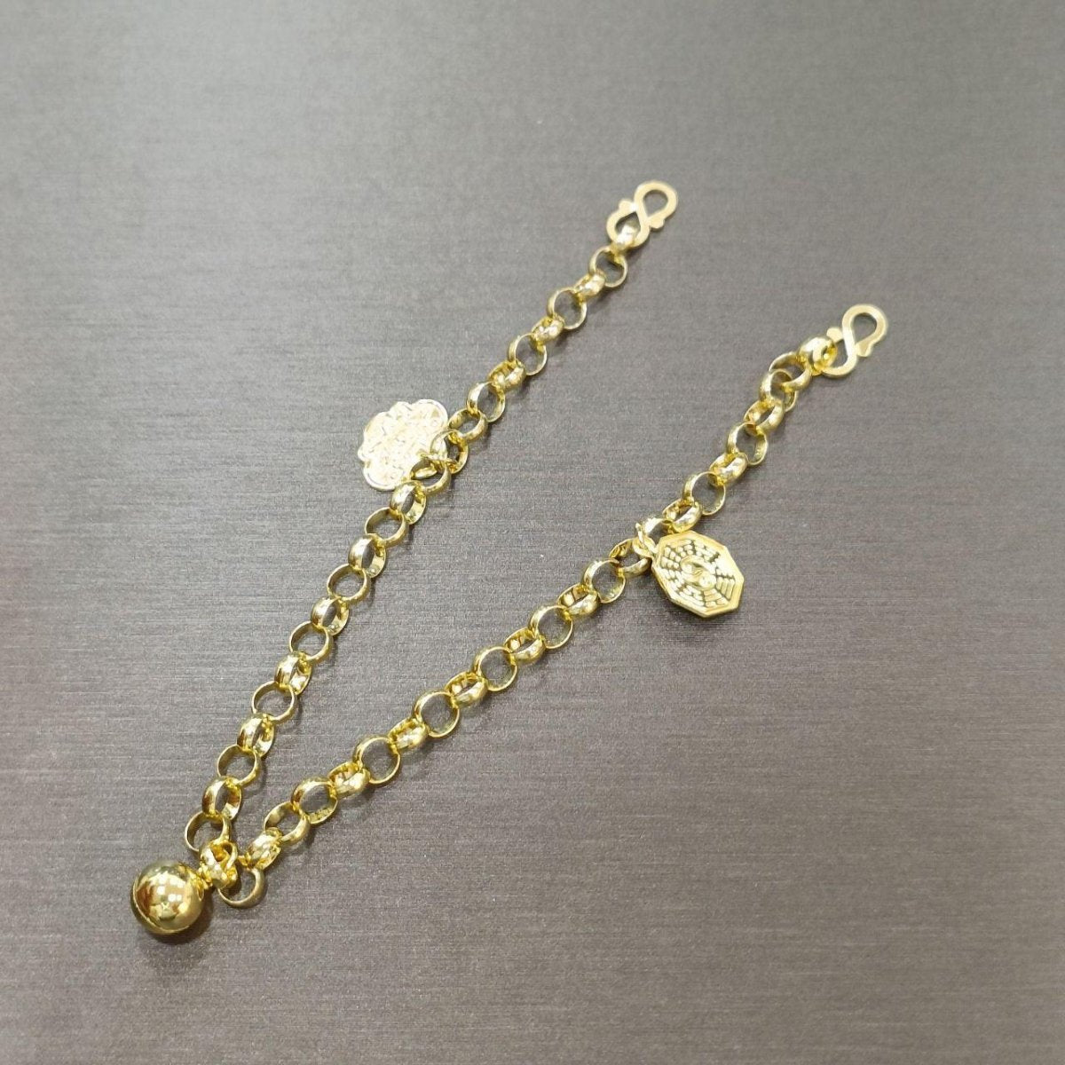 22k / 916 Gold Baby / Kids Anklet - Best Gold Shop 22k gold 22k Gold Baby Anklet 916 gold 916 gold