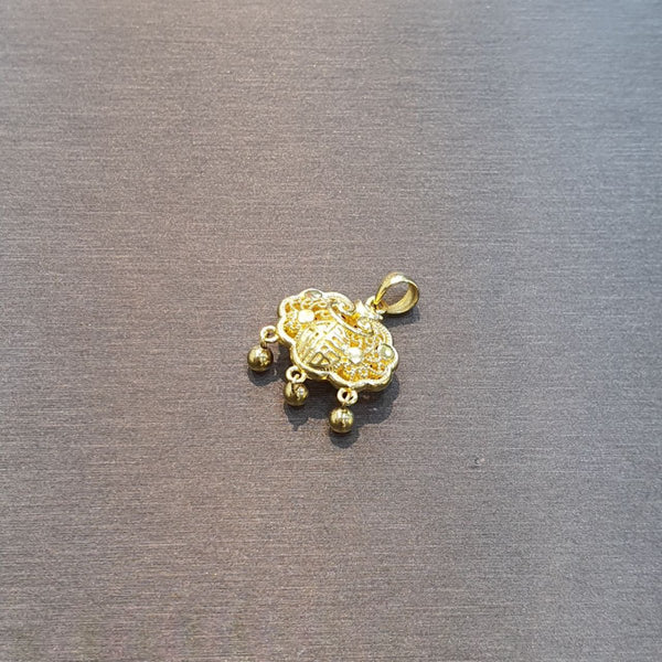 22k / 916 Gold Baby Lock with Dangling Ball Pendant - Best Gold Shop 22k gold 22k gold pendant 916 gold Charms & Pendants