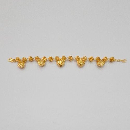 22k / 916 Gold Ball Dangling Heart Bracelet by Best Gold Shop - Best Gold Shop 22k gold 22k gold bracelet 916 gold Bracelets