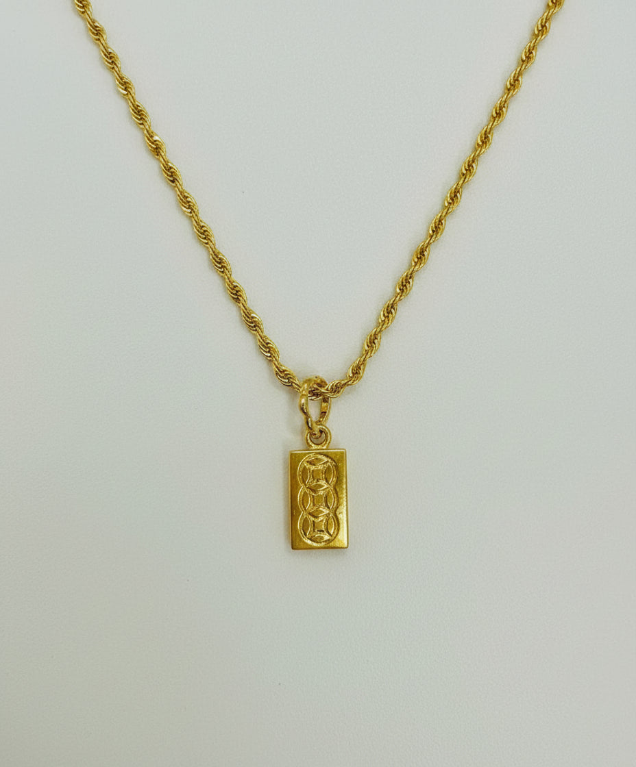 22K / 916 Gold Bar Pendant or Charm - Best Gold Shop 22k gold 22k Gold Charms 22k gold pendant Charms & Pendants