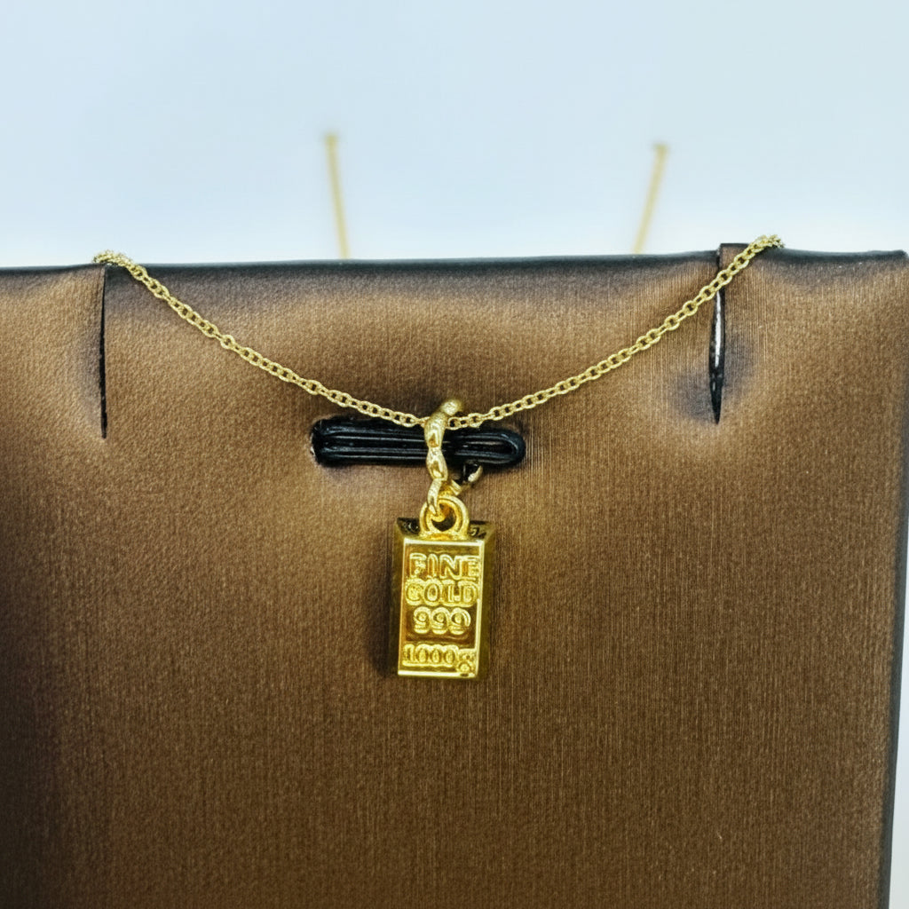 22K / 916 Gold Bar Pendant or Charm - Best Gold Shop 22k gold 22k Gold Charms 22k gold pendant Charms & Pendants
