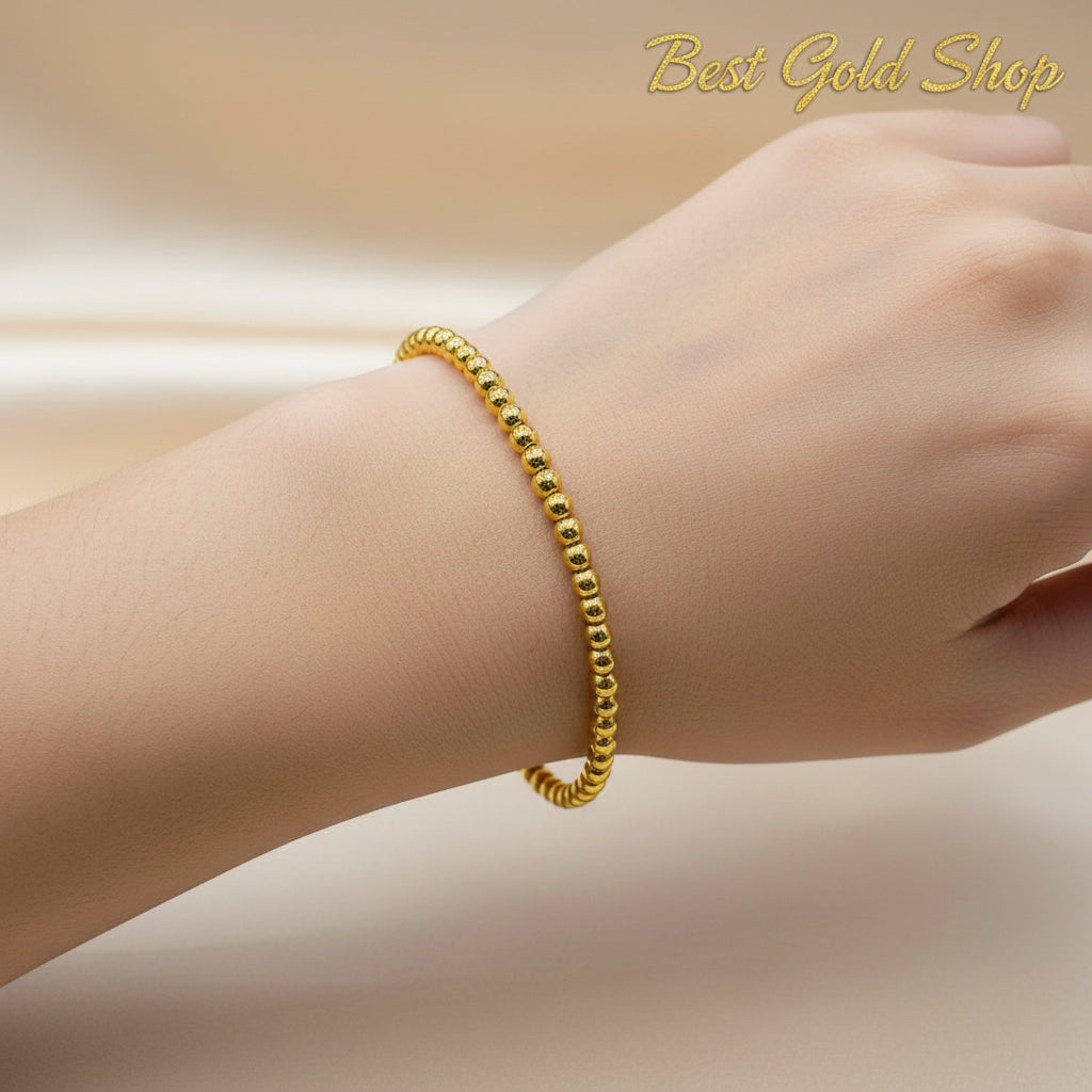 22k / 916 Gold Bead Bracelet Light Weight - Best Gold Shop 22k gold 22k gold bracelet 916 gold Bracelets