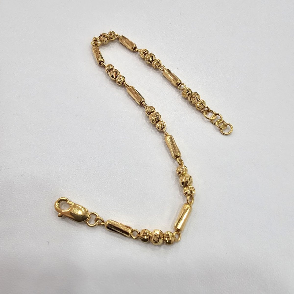 22k / 916 Gold Bead with Bar Bracelet V2 - Best Gold Shop 22k gold 22k gold bracelet 916 gold Bracelets