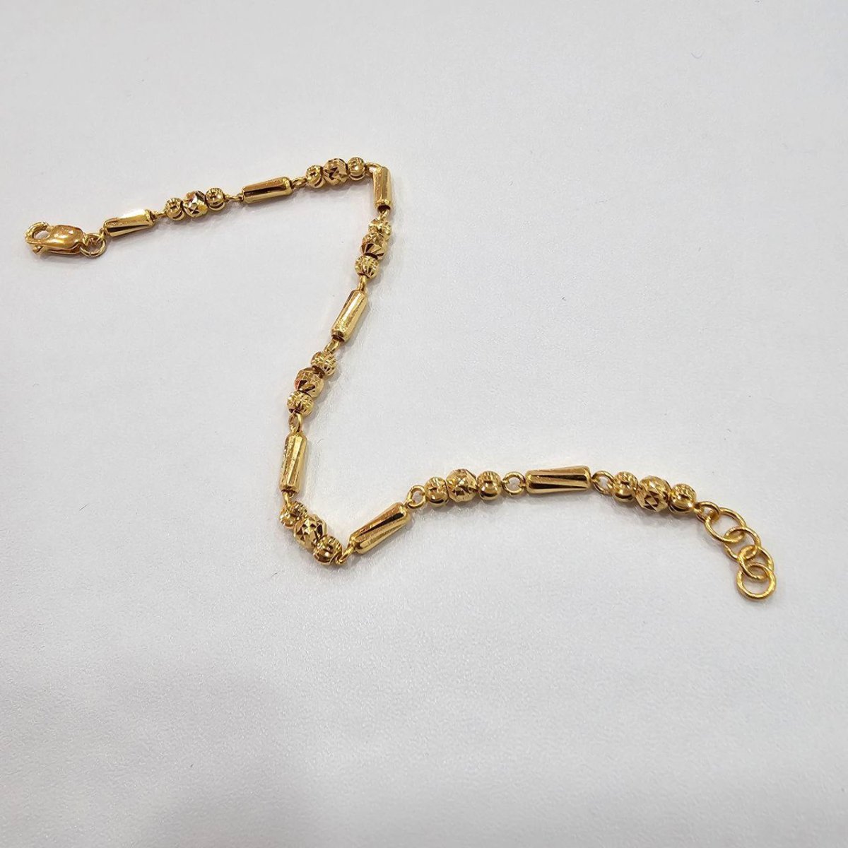 22k / 916 Gold Bead with Bar Bracelet V2 - Best Gold Shop 22k gold 22k gold bracelet 916 gold Bracelets