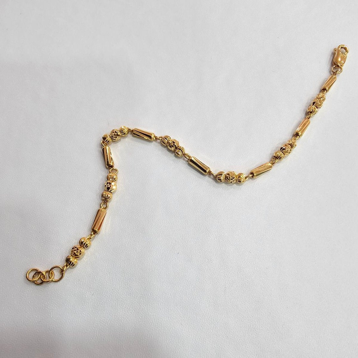 22k / 916 Gold Bead with Bar Bracelet V2 - Best Gold Shop 22k gold 22k gold bracelet 916 gold Bracelets