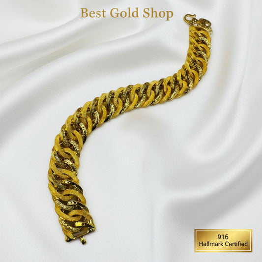 22k / 916 Gold Bold Sandy Lipan BraceletBraceletsBest Gold Shop