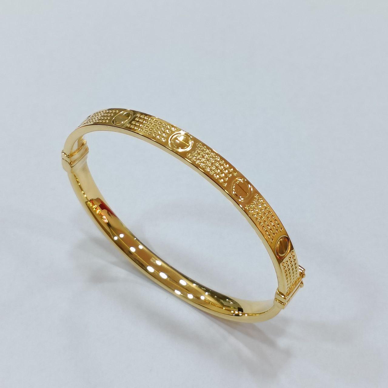 22K / 916 Gold C Design Cutting Design Bangle-Best Gold Shop