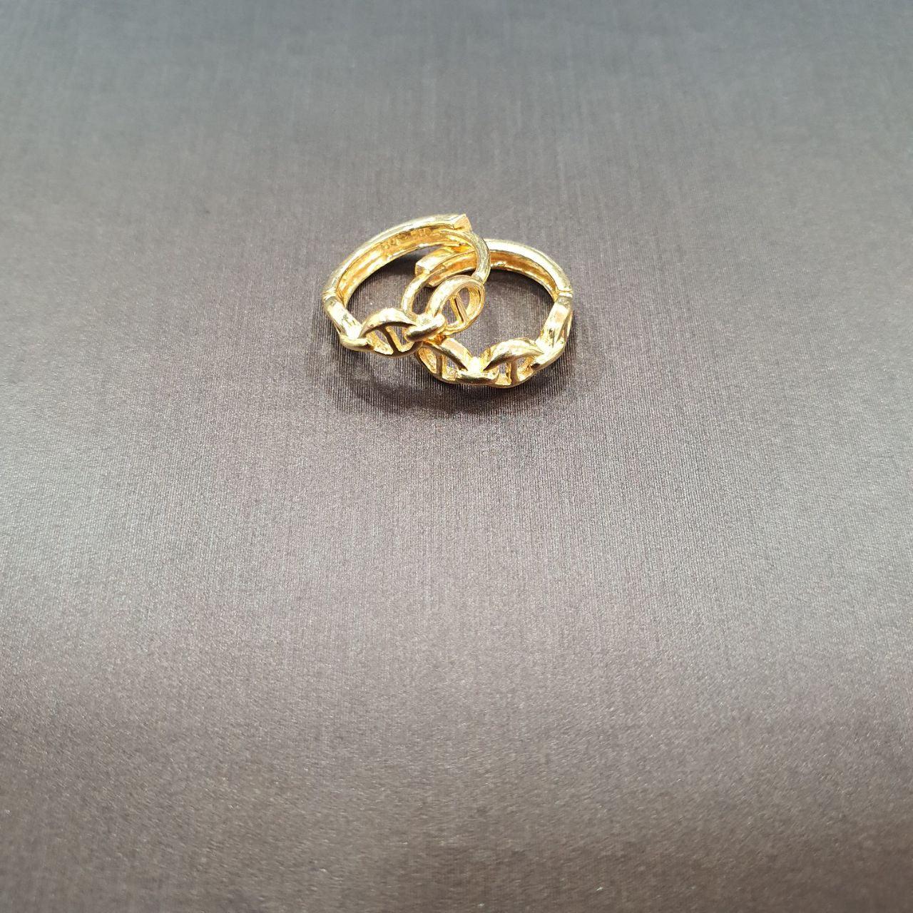 22k / 916 Gold C design Loop Different Design Earring-916 gold-Best Gold Shop