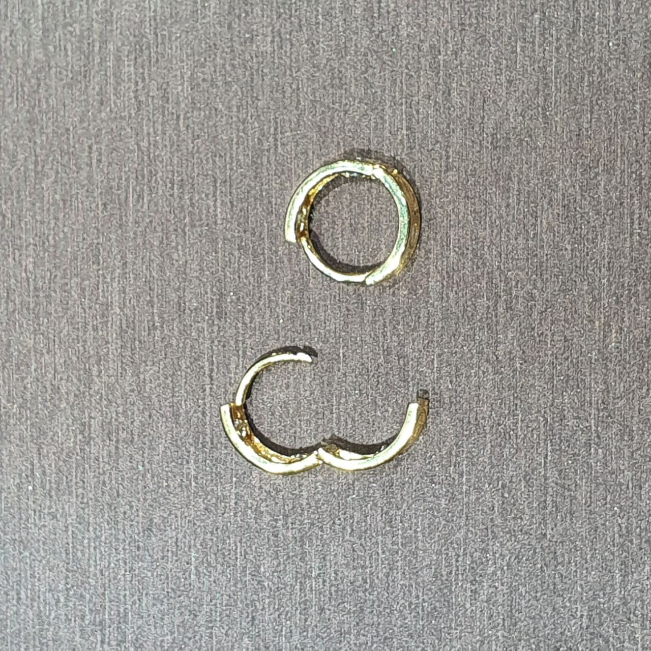 22k / 916 Gold C design Loop Earring-916 gold-Best Gold Shop
