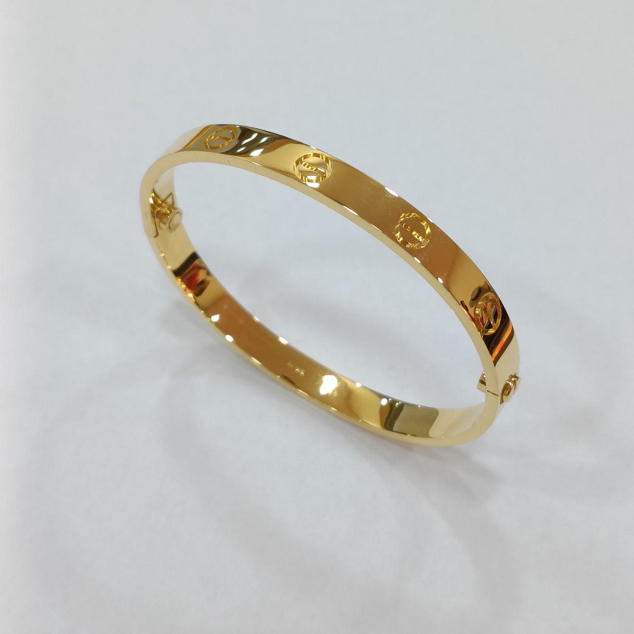 22k / 916 Gold C Design Screw Bangle-916 gold-Best Gold Shop