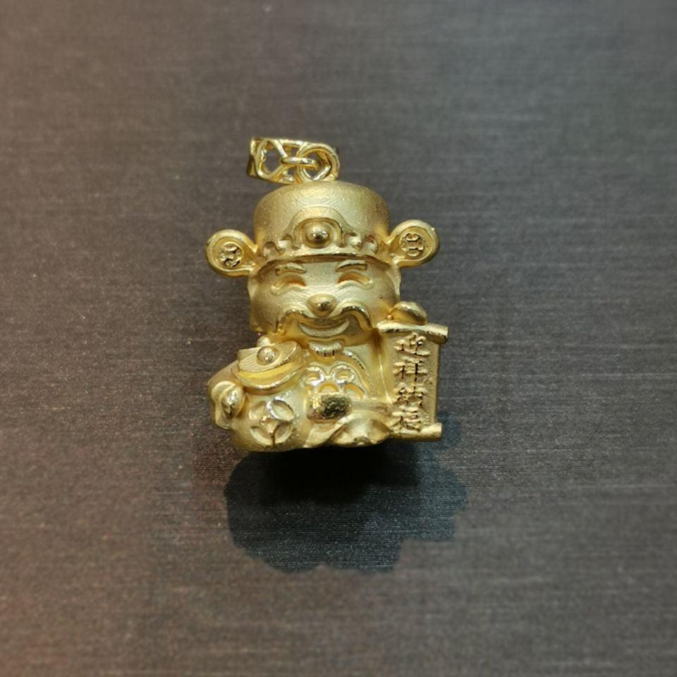 22k / 916 Gold Cai Shen Ye Pendant - Best Gold Shop 22k gold 22k gold pendant 916 gold Charms & Pendants