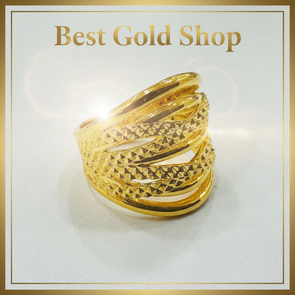 22k / 916 Gold Cavernous Ring New Design - Best Gold Shop 22k gold 22k gold ring 916 gold Rings