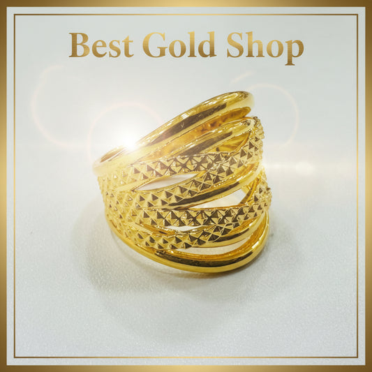 22k / 916 Gold Cavernous Ring New Design - Best Gold Shop 22k gold 22k gold ring 916 gold Rings