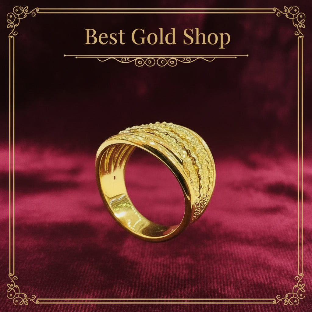 22k / 916 Gold Cavernous Ring New Design - Best Gold Shop 22k gold 22k gold ring 916 gold Rings