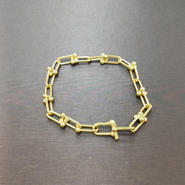 22k / 916 Gold Chain Link Bracelet Special Lock - Best Gold Shop 22k gold 22k gold bracelet 916 gold Bracelets