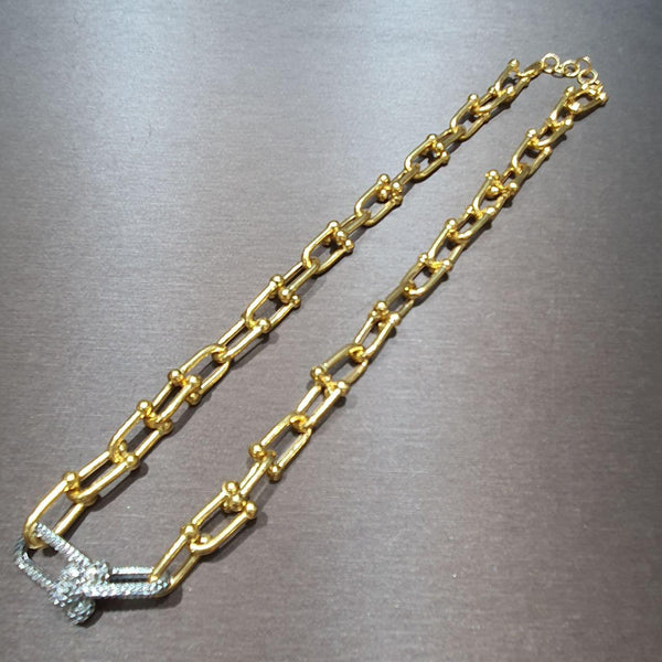22k / 916 Gold Chain Link Necklace 2-tone design-Necklaces-Best Gold Shop