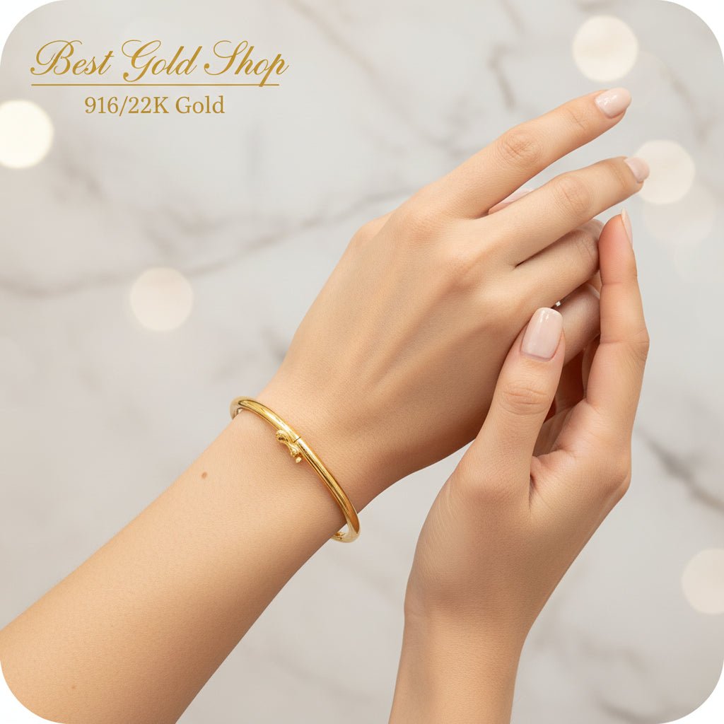22K / 916 Gold Classic Elegance Bangle by Best Gold ShopBraceletsBest Gold Shop