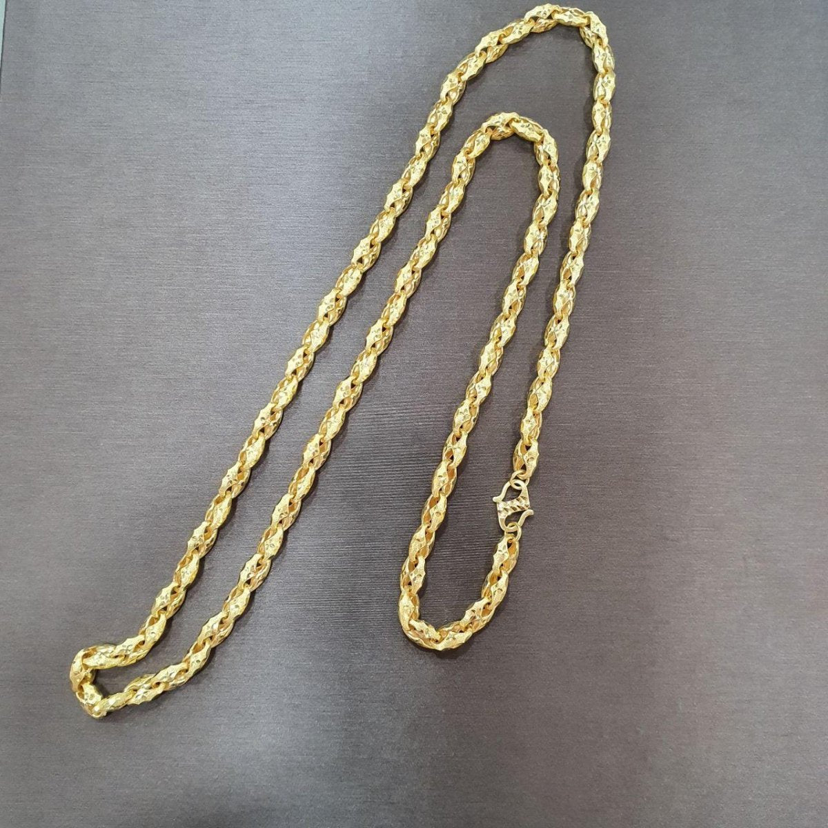 22K / 916 Gold Clip Sandy Necklace - Best Gold Shop 22k gold 22k gold chain 22k gold necklace Necklaces