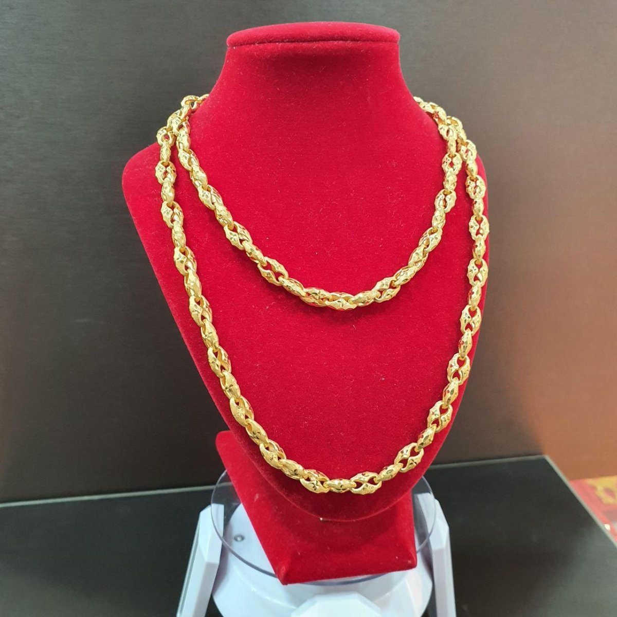 22K / 916 Gold Clip Sandy Necklace - Best Gold Shop 22k gold 22k gold chain 22k gold necklace Necklaces