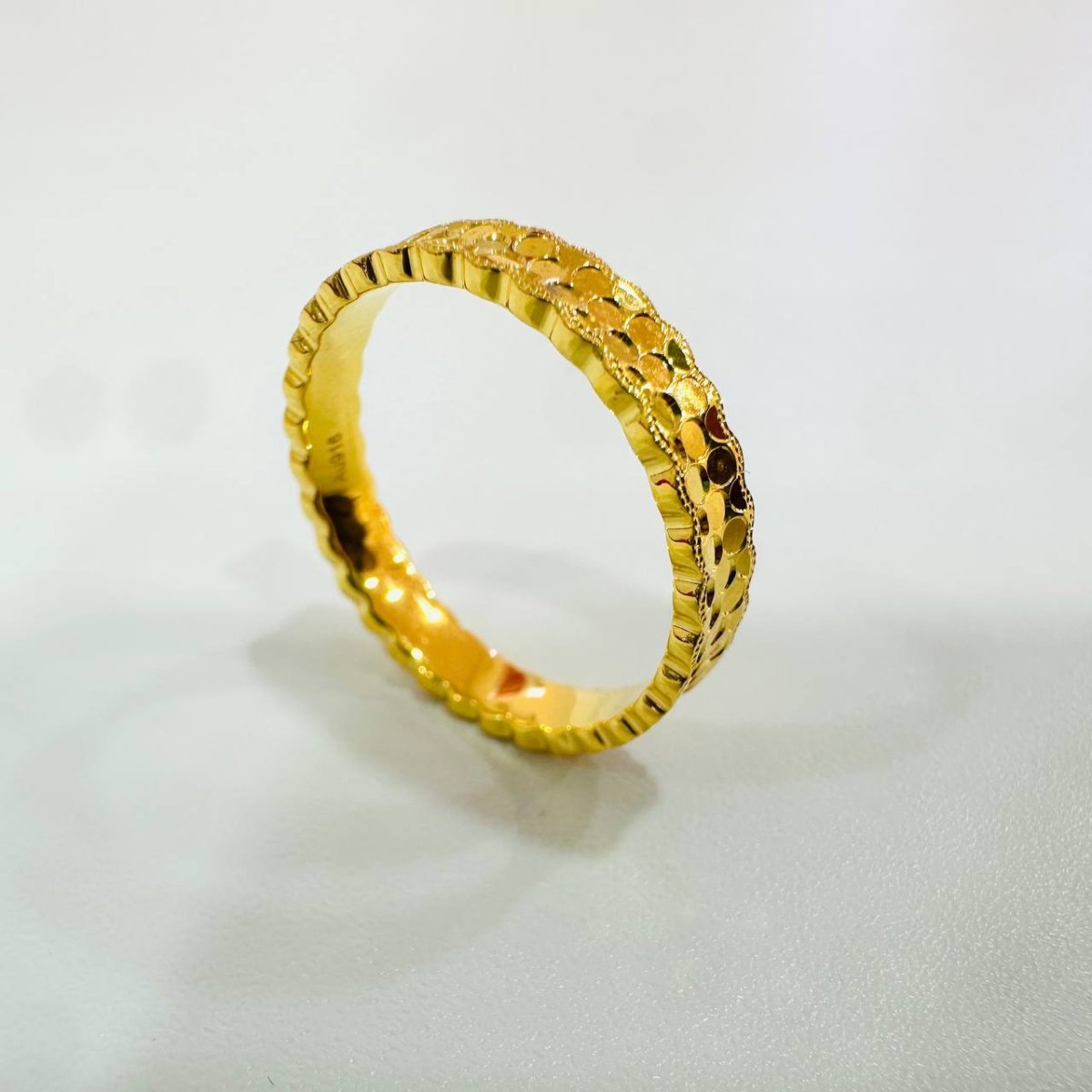 22k / 916 Gold Crush Diamond Cutting Ring - 22k gold 22k gold ring 916 gold Rings