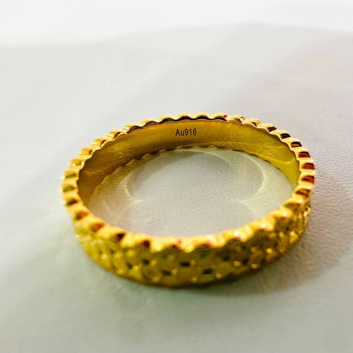 22k / 916 Gold Crush Diamond Cutting Ring - 22k gold 22k gold ring 916 gold Rings