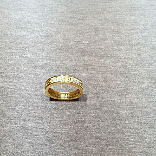 22k / 916 Gold Crystal C design Ring-Rings-Best Gold Shop