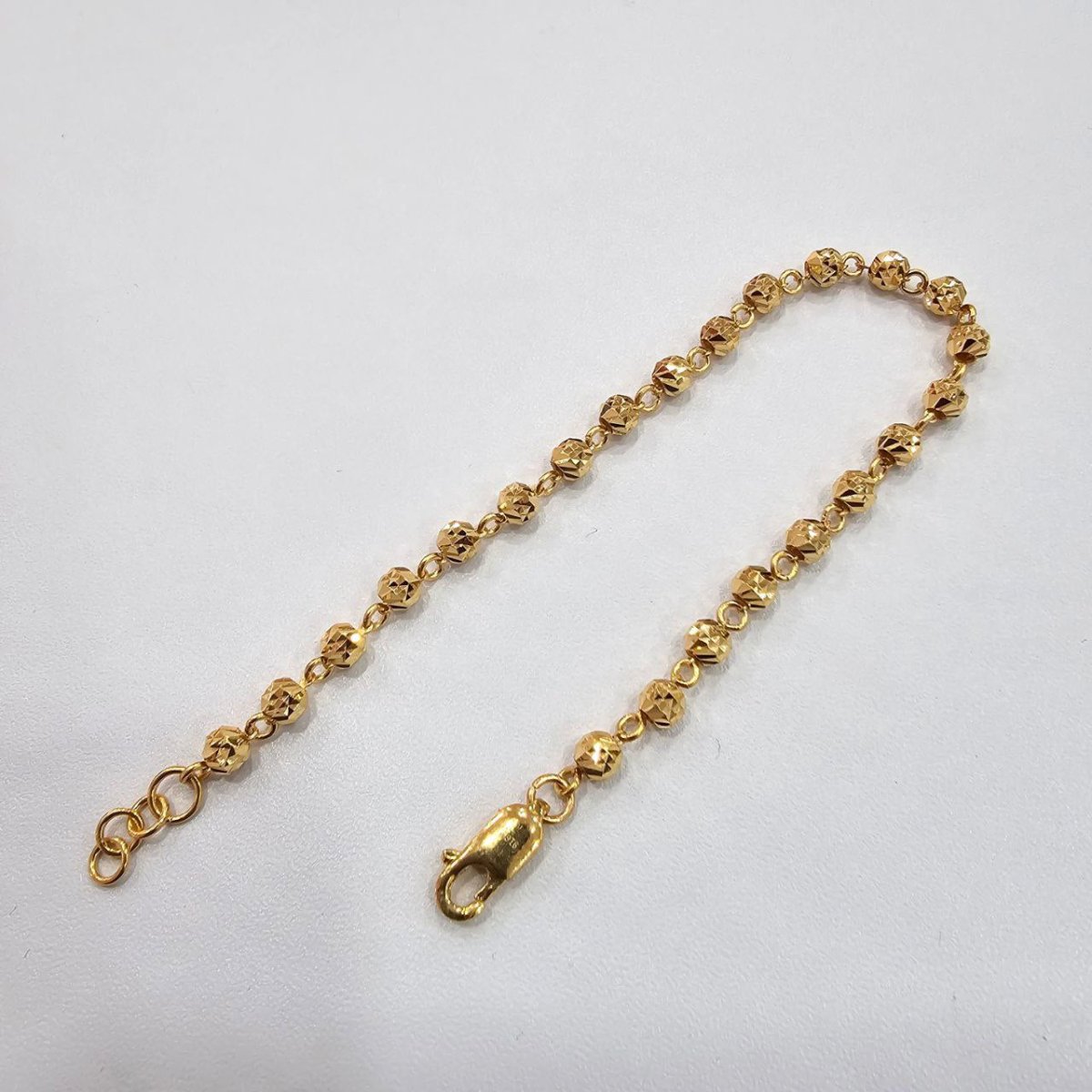 22k / 916 Gold Cutting Beads small size Bracelet V3 - Best Gold Shop 22k gold 22k gold bracelet 916 gold Bracelets