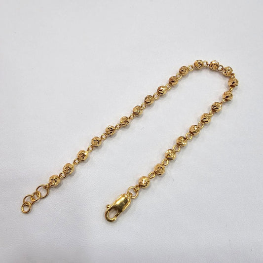 22k / 916 Gold Cutting Beads small size Bracelet V3 - Best Gold Shop 22k gold 22k gold bracelet 916 gold Bracelets